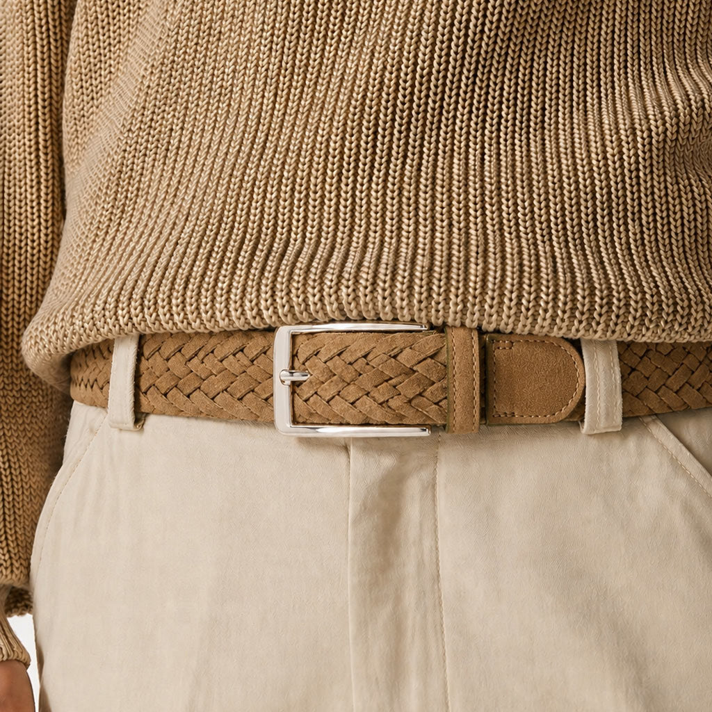 Newton Taupe Men's Belt