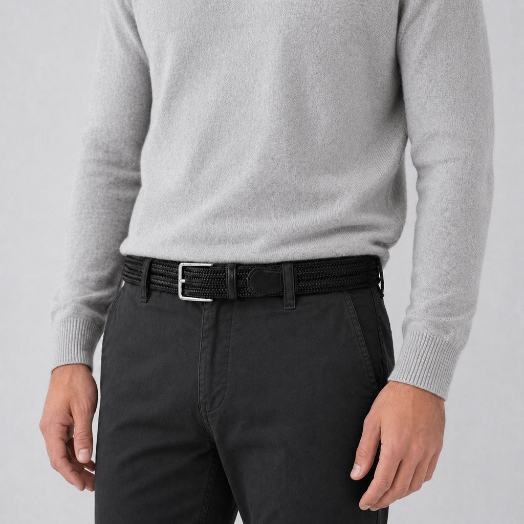 Litmus Black Leather Men's Belt