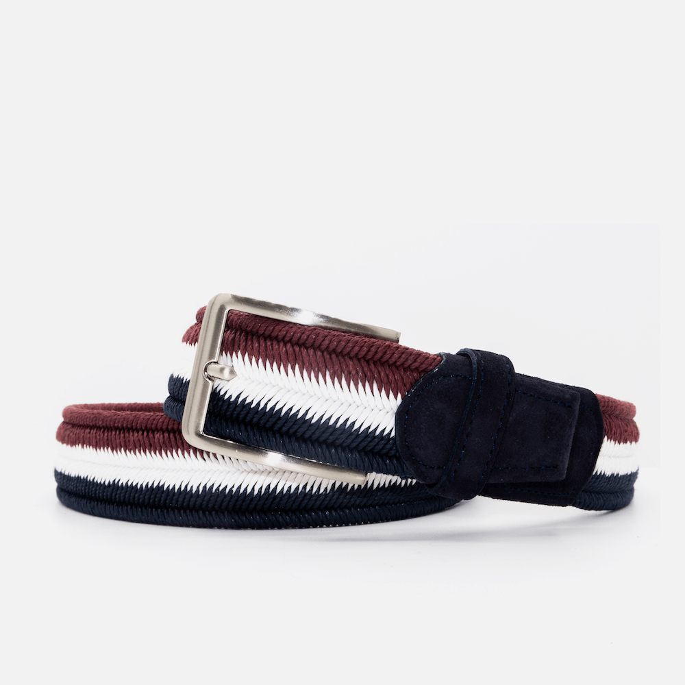Arrow Navy/White/Burgundy Men's Belt