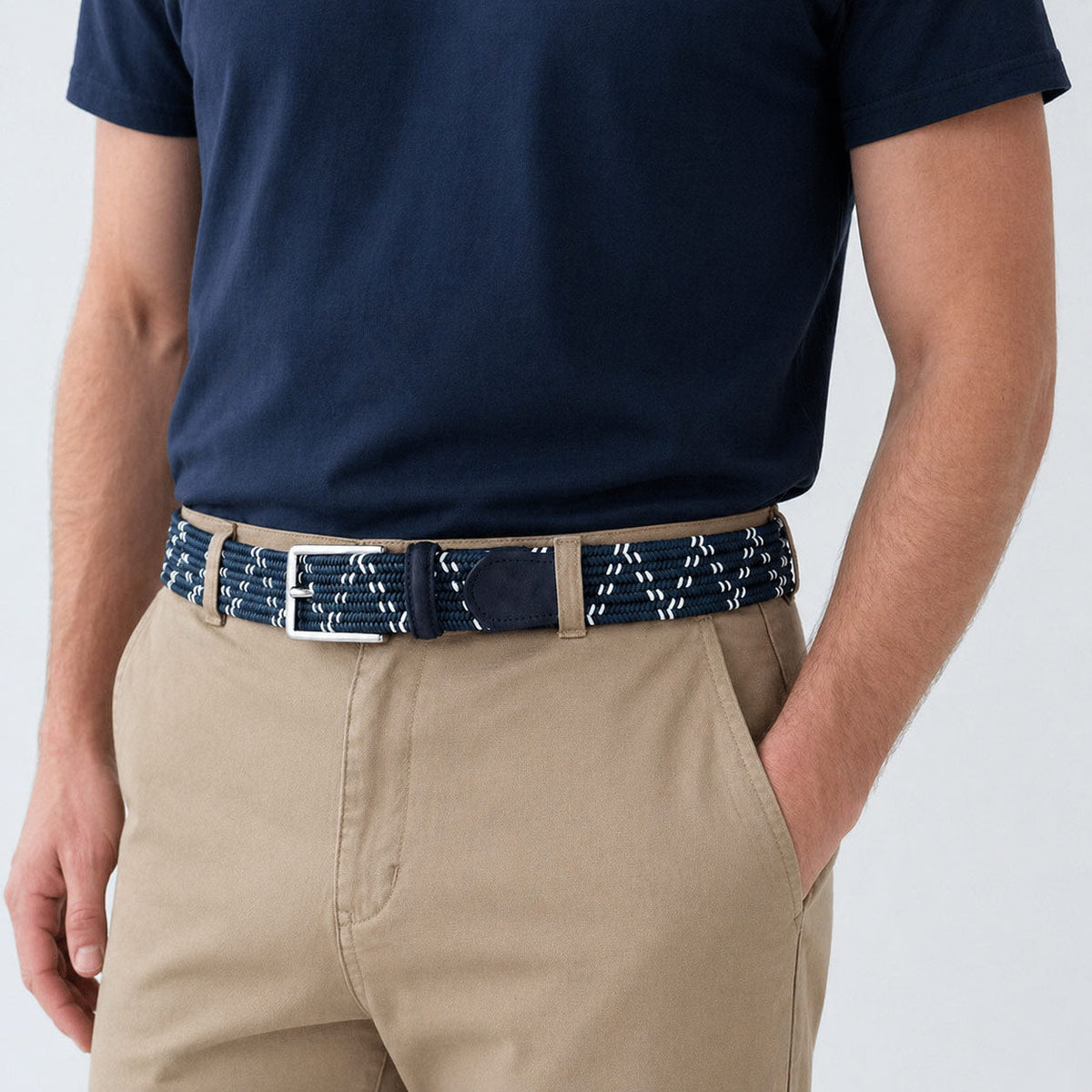Helix Navy/White Men's Belt