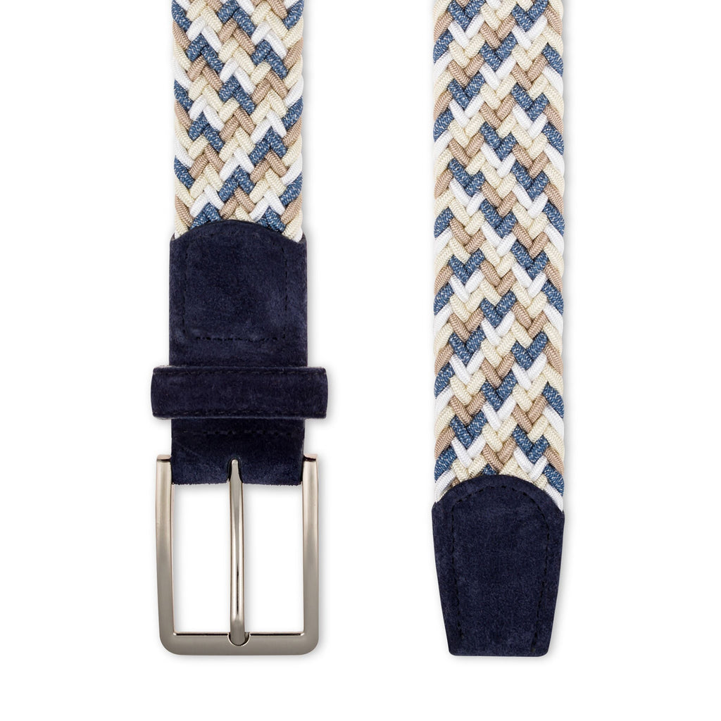 Chaos Cream/White/Blue Men's Belt