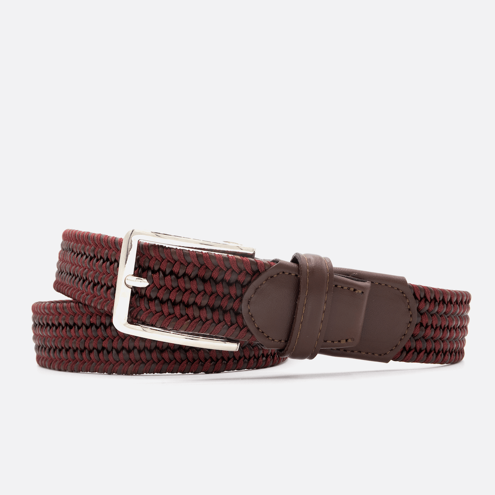 Crimson Dark Brown/Burgundy Men's Belt