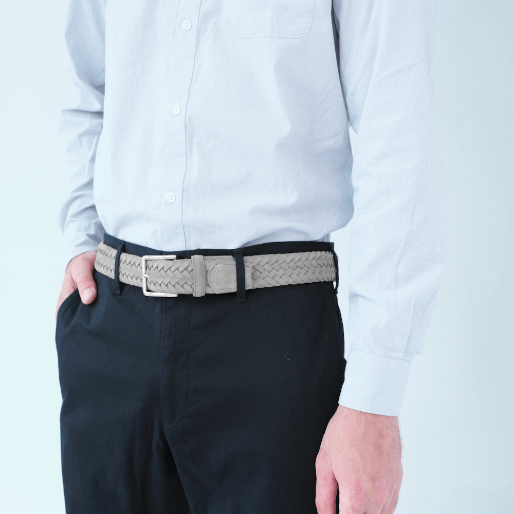 Newton Light Grey Men's Belt