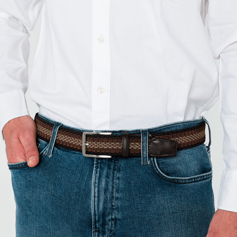 Enigma Brown/Beige Men's Belt