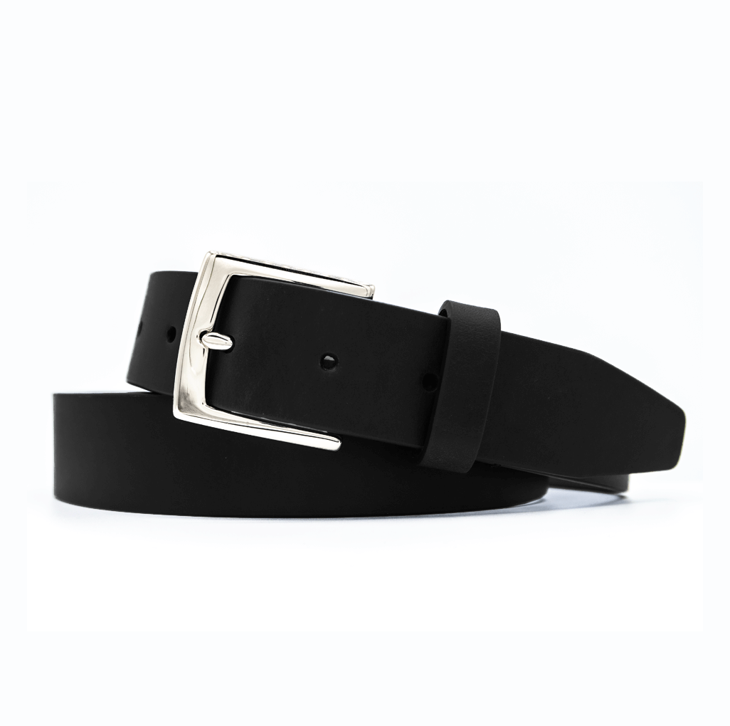 Nexus Black Leather Men's Belt
